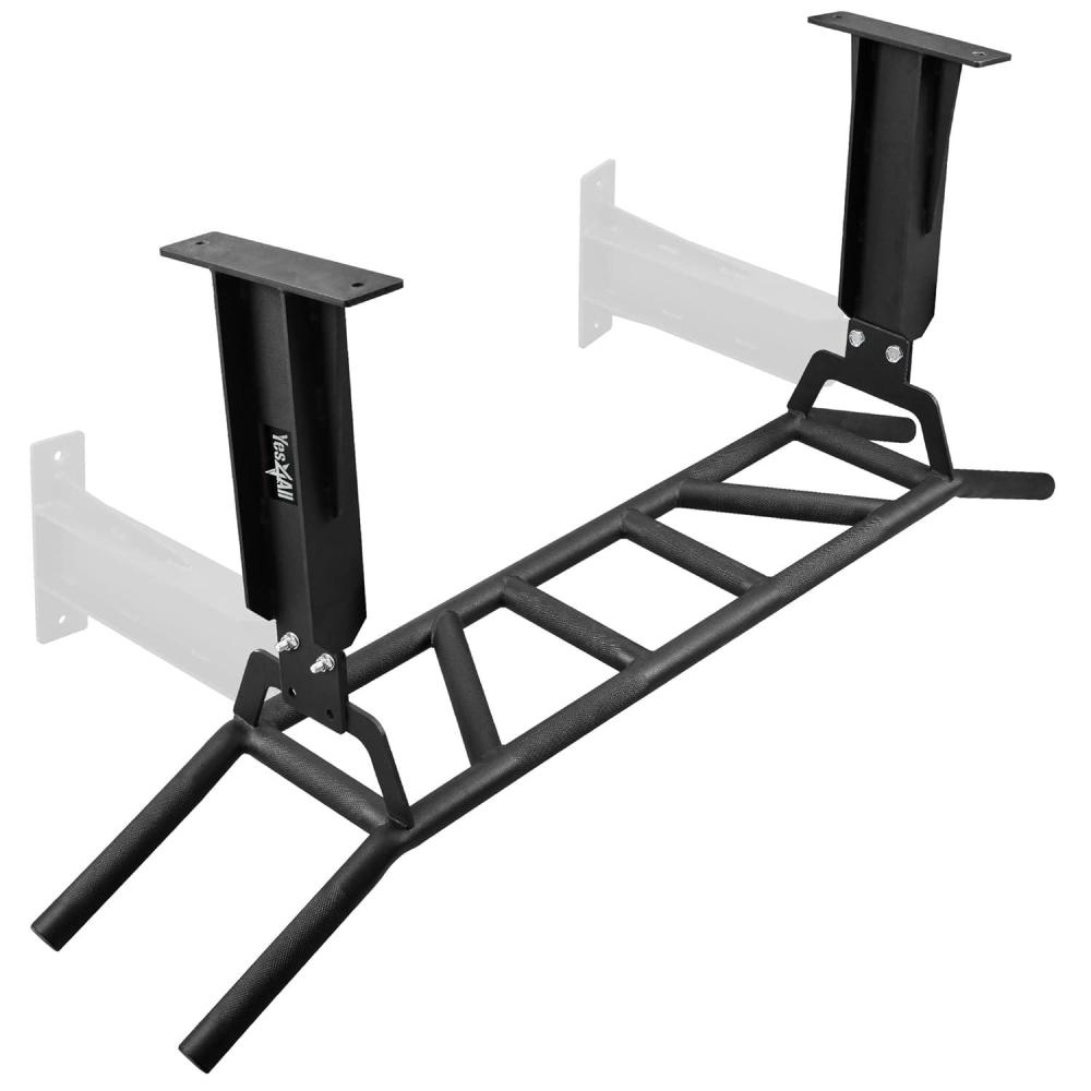 Yes4All Heavy Duty Wall Mounted Pull Up Bar – Multi-Grip Pull Ups / Pull Up Bar Ceiling Mount / Joist Mount for Home Gym(B. Ceiling Mount & Wall Mount)