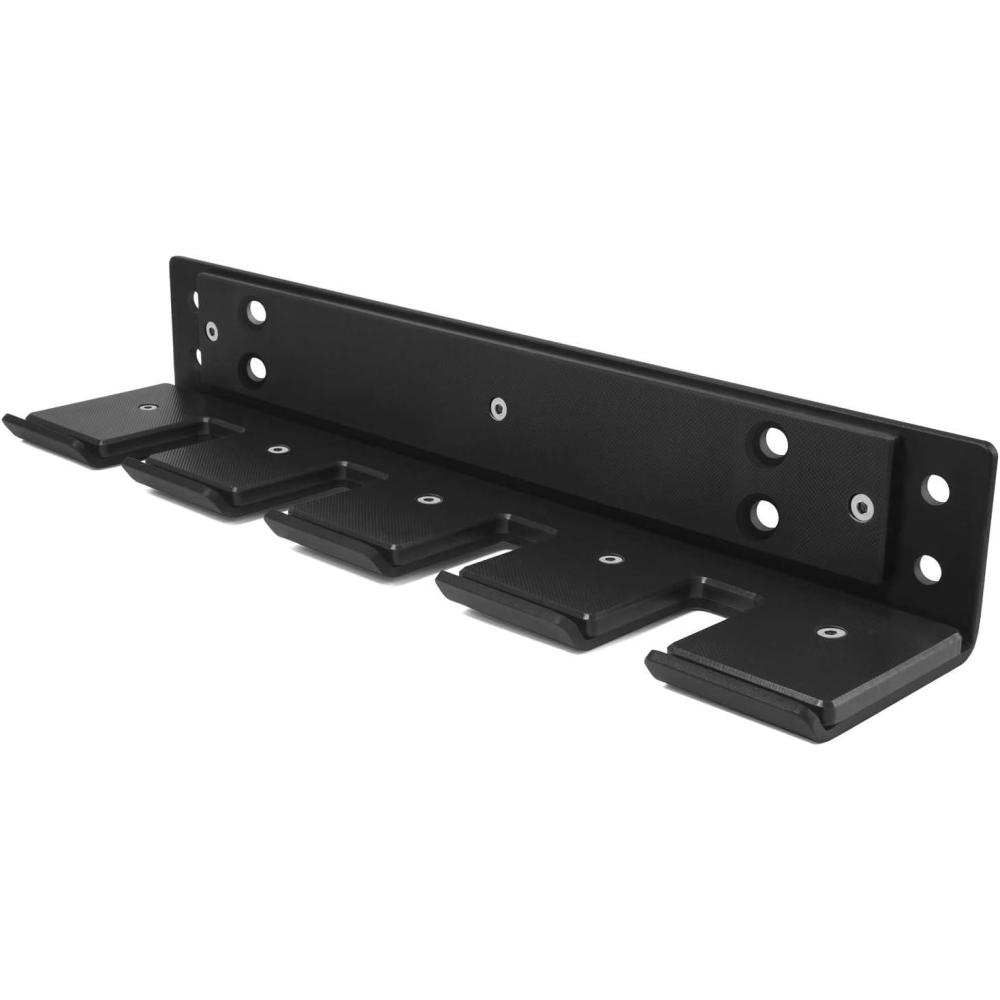 Yes4All Vertical Wall Mounted Olympic Barbell Holder, Barbell Storage Rack, Hanging Barbell Rack for Home Fitness Equipment(A. Black Vertical Wall Mounted Top)