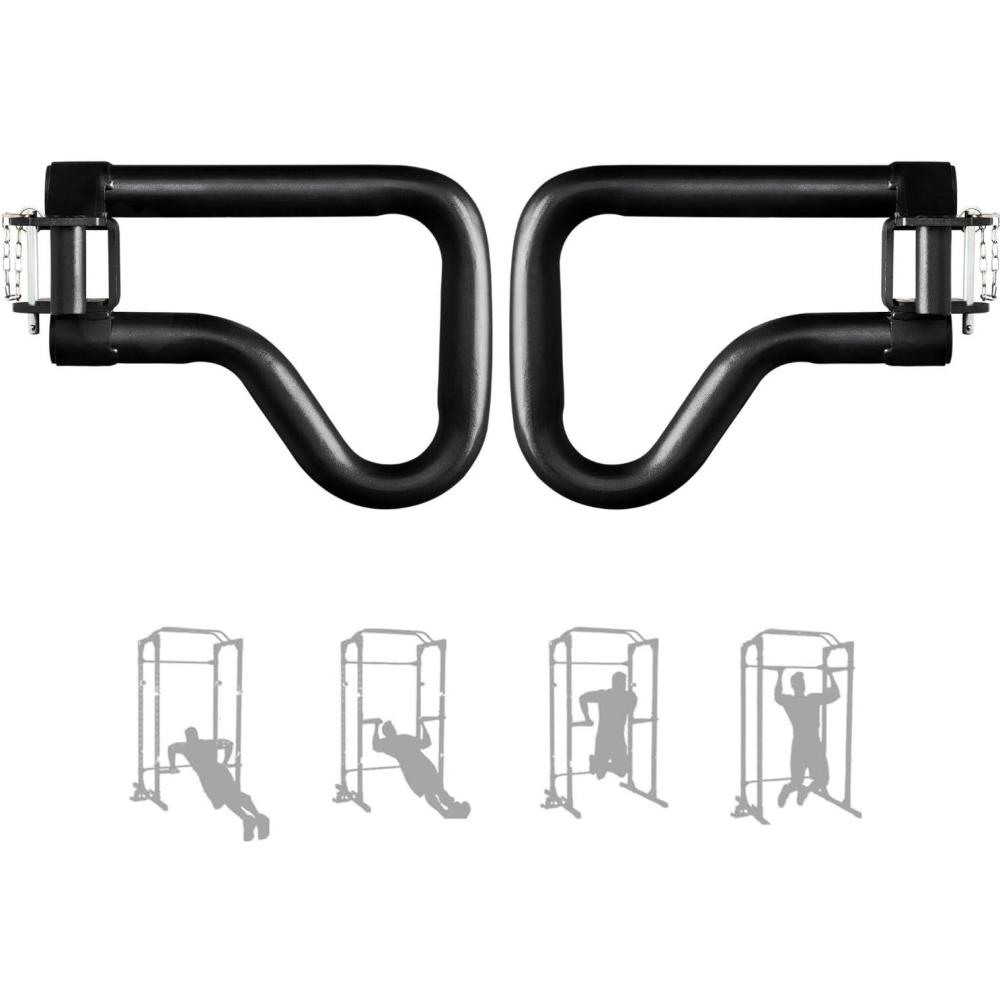 Yes4All 500 LBS Capacity – Dip Bars for 2×2 with 1″ Hole Power Cage, Squat Rack Attachments – Multi-Grip Handles Dip Attachment for Dips, Pull Up, Push-up(C. Multi Grip Dip Bar 500 lbs capacity)