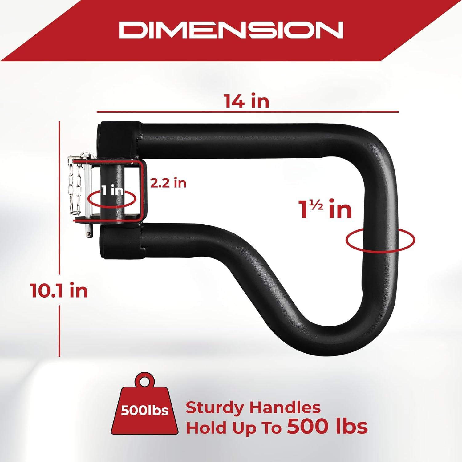 Yes4All 500 LBS Capacity – Dip Bars for 2×2 with 1″ Hole Power Cage, Squat Rack Attachments – Multi-Grip Handles Dip Attachment for Dips, Pull Up, Push-up(C. Multi Grip Dip Bar 500 lbs capacity)
