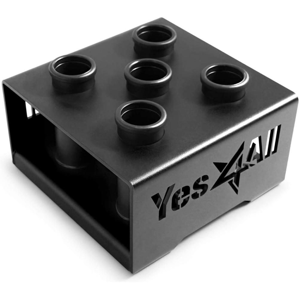 Yes4All Vertical Storage Rack, Home Gym Organizer, Barbell & Dumbbell Rack for 2-inch Olympic & Curl Bars(C. Black)