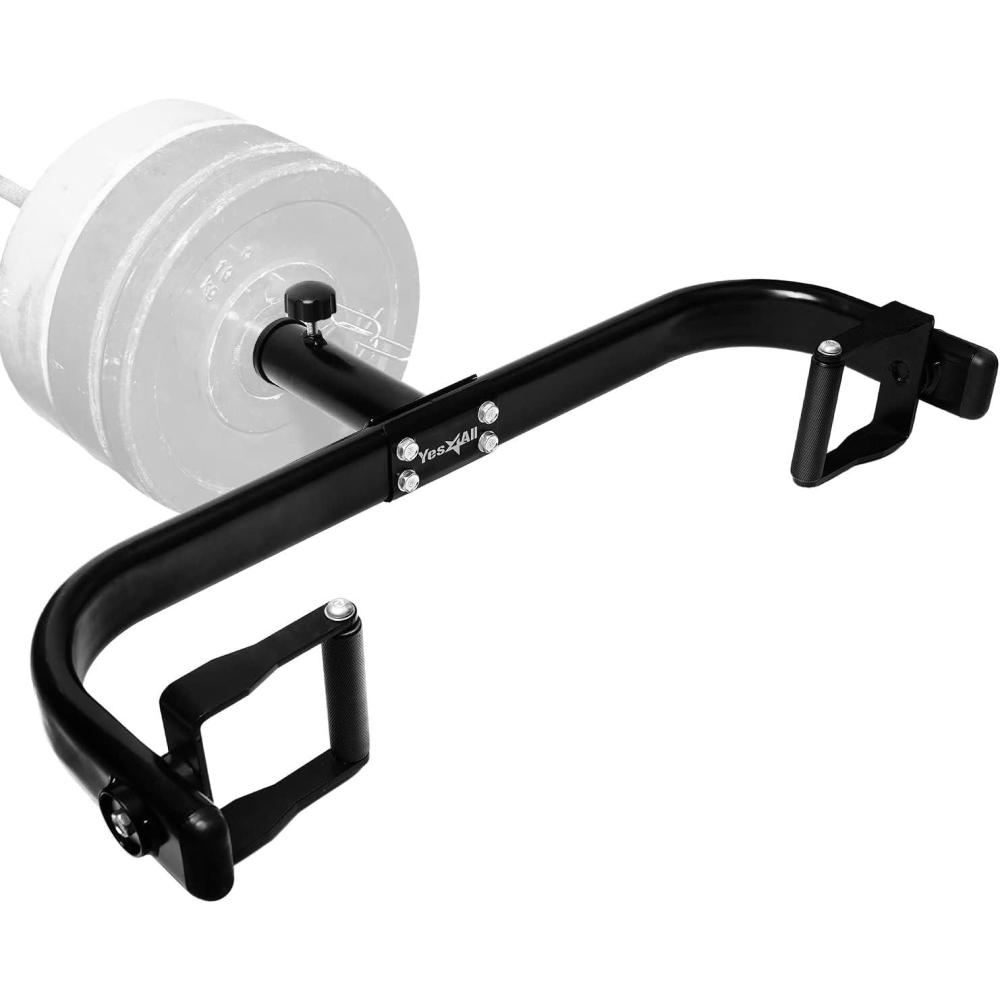 Yes4All 550LBS Multi-Grip Rowing Landmine Handle, T Bar LAT, Viking Press fits 1 & 2″ Bar Sturdy Design, Easy to Install(C. Revolving Grappler Handle Landmine Attachment)