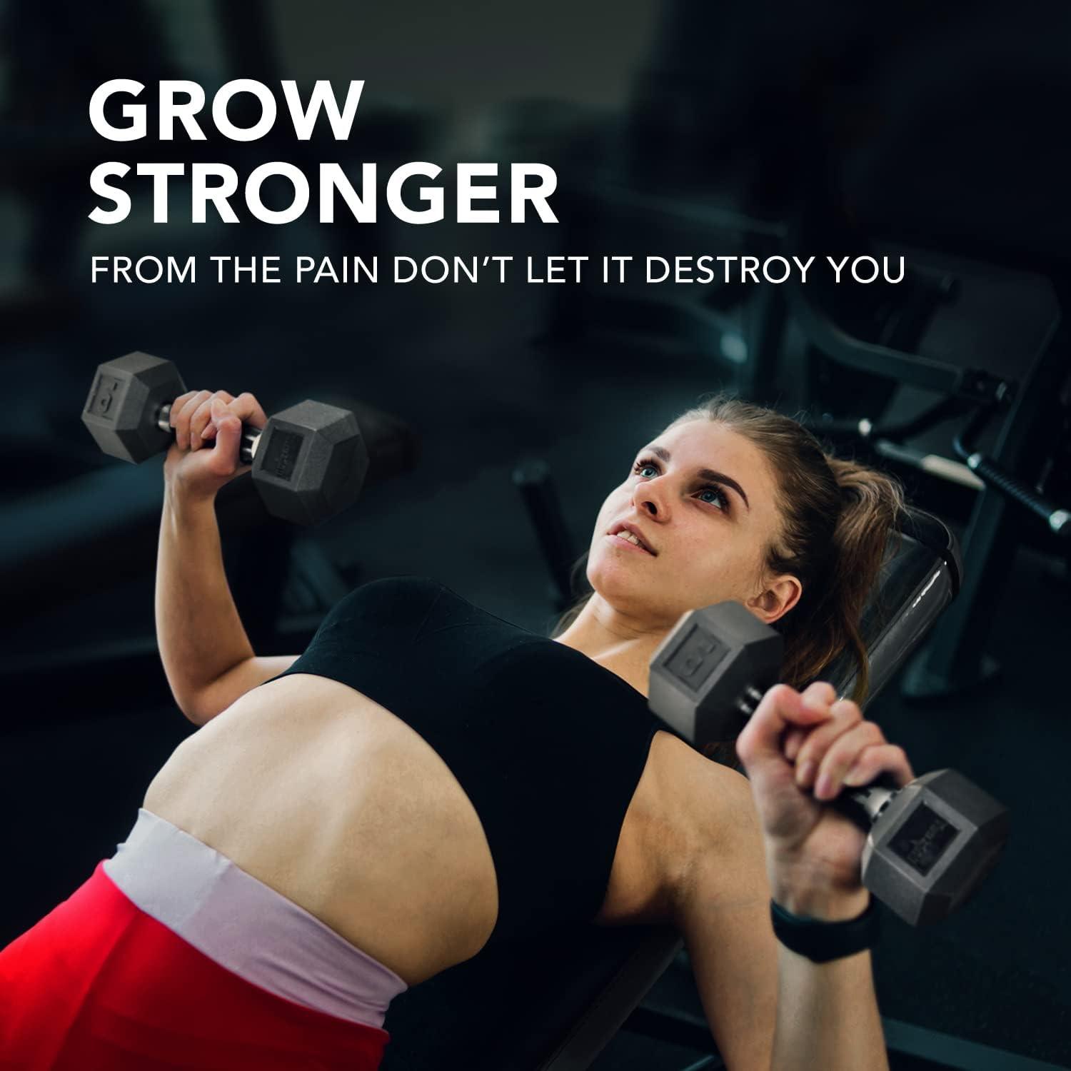 Yes4All Dumbbell Hex Rubber Grip/Heavy Weight Urethane Dumbbell and Combo Kettle Grip for Multifunctional Full Body Workout and Strength Training(I. 45 Lbs)