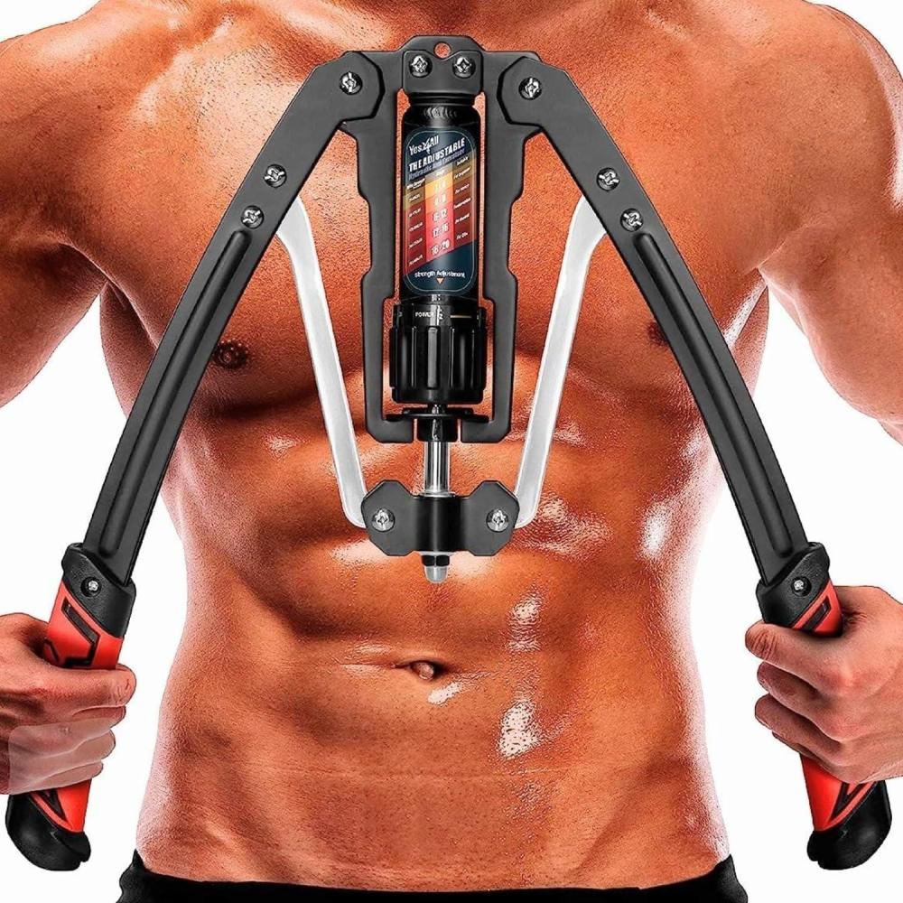 Yes4All Wrist and Forearm Blaster – Wrist Roller & Forearm Roller for Training, Workout – Wrist/Arm Blaster – Fit 1-inch Standard & 2-inch Olympic Weight Plates(C. Grey)