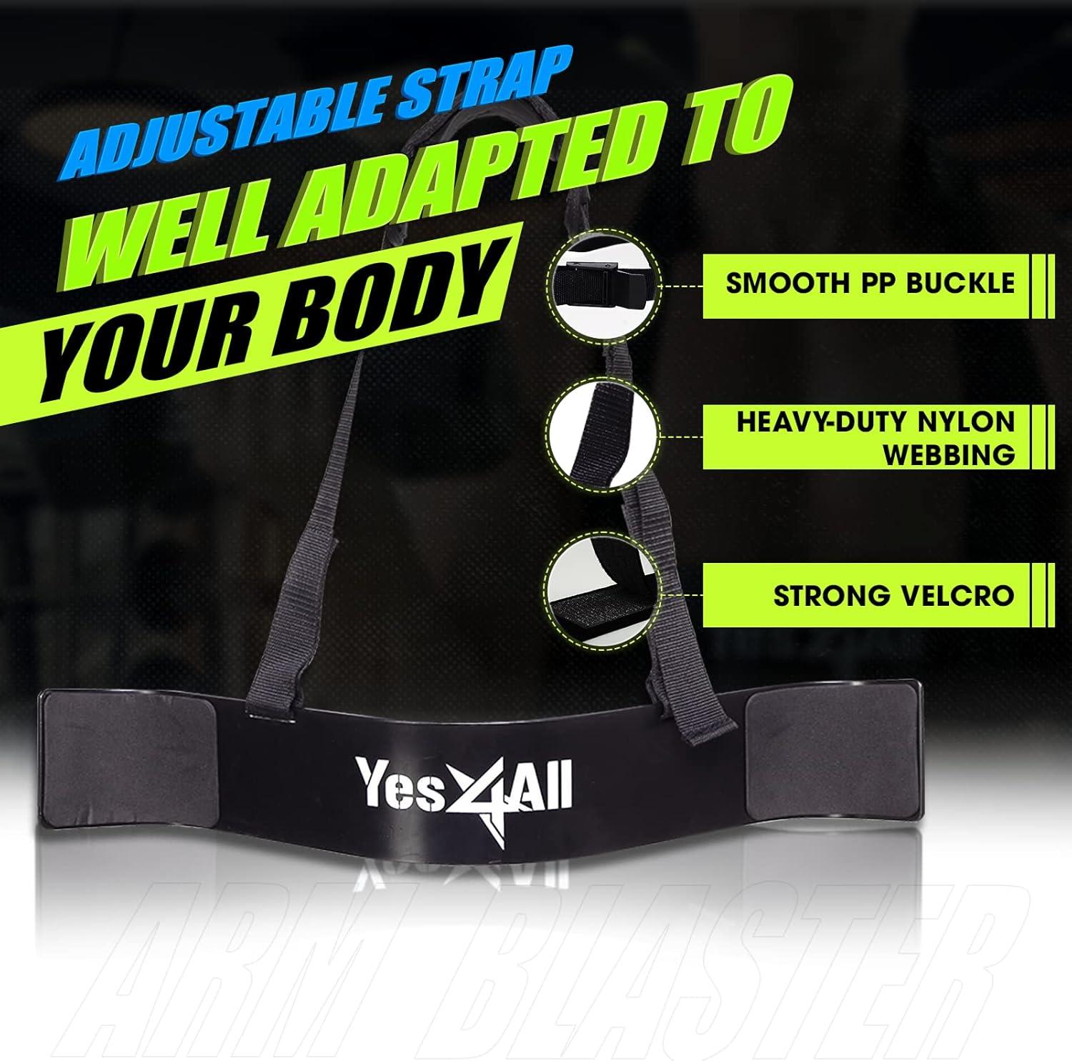 Yes4All Arm Blaster for Biceps & Triceps Dumbbells, 2-Layers Neck Cushion Bicep Curl Support Isolator for Body Building, Strength Training, and Muscle Gain