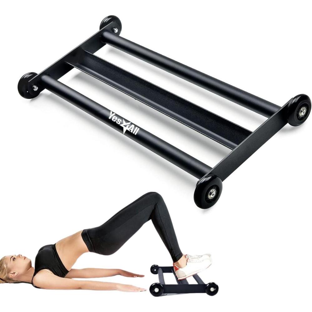 Yes4All Glute Ham Glider, Exercise Wheels for Home Gym Fitness, Glute Hamstring, Booty Building(A. Glute Ham Glider)