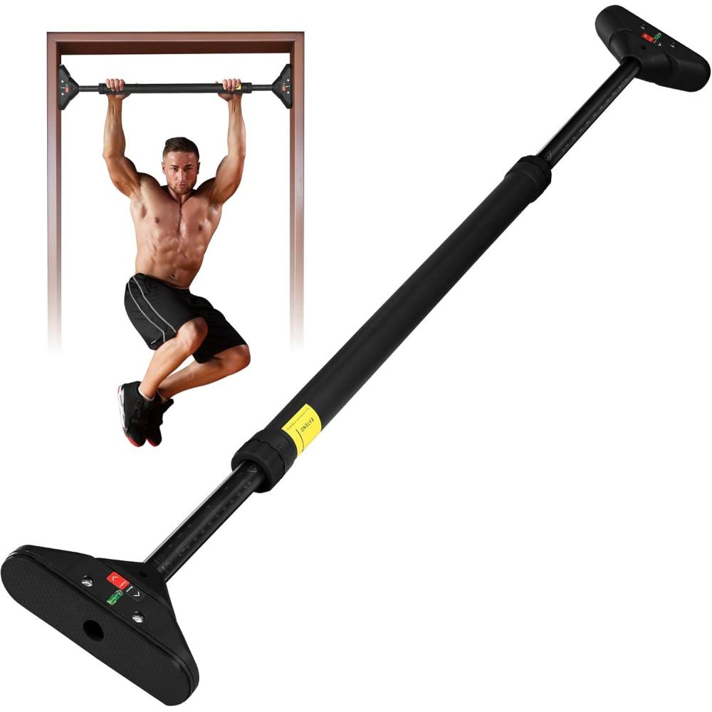 Yes4All Heavy Duty Wall Mounted Pull Up Bar, Over Door Pull Up Bar for Doorway, Multi Grip Chin Up Bar, Sturdy Strength Training Bars & Durable Gym Bar for Home Exercise(Doorway Pull-Up Bar)