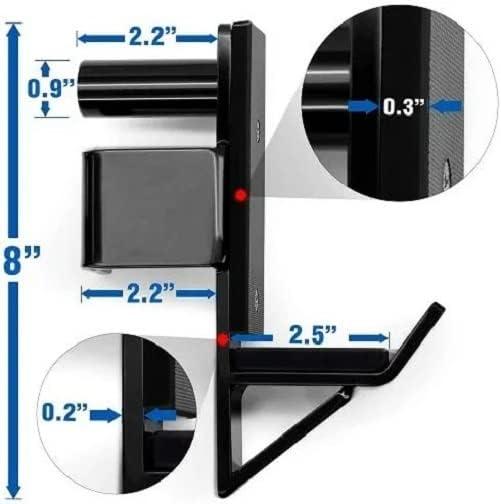 Yes4All Alloy Steel Barbell Holder J-Hooks And Premium Spotter Arms For 2×2 Power Rack/Power Cage/Squat Rack – 1,000 Lbs Capacity Attachments
