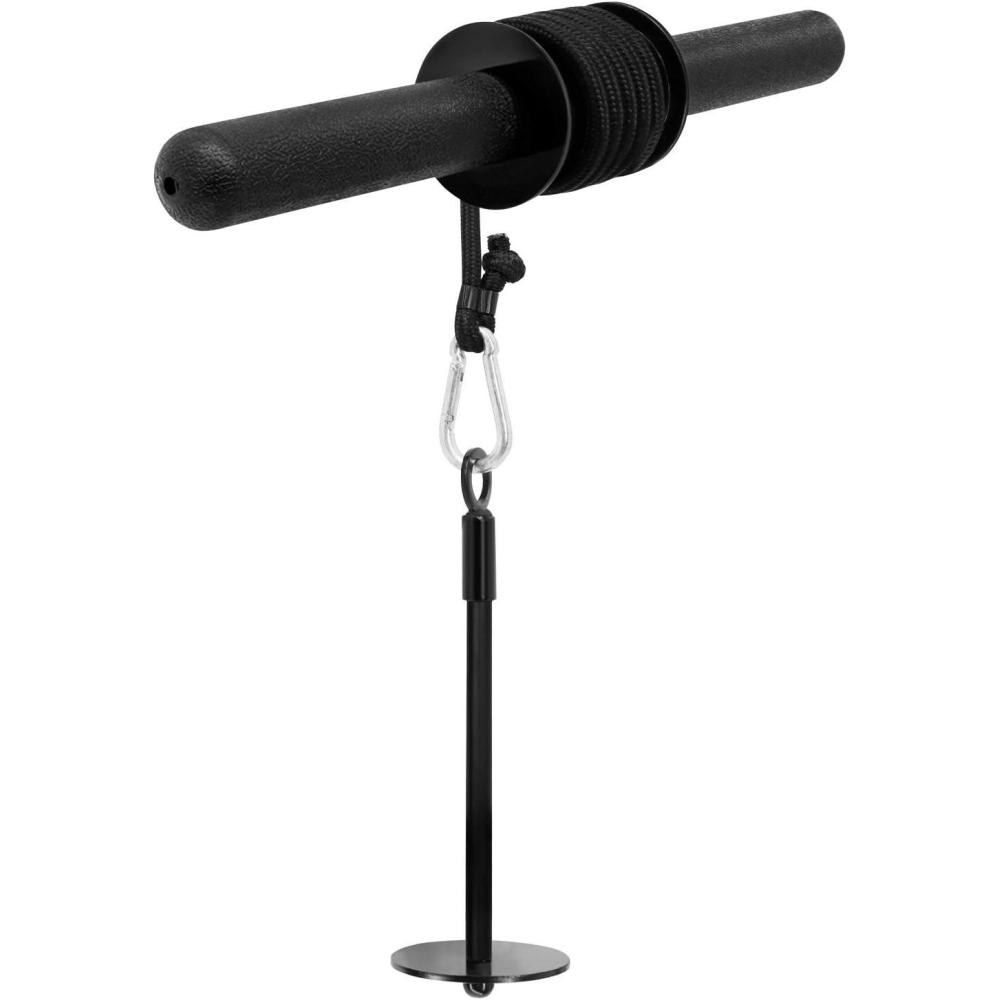 Yes4All Wrist and Forearm Blaster – Wrist Roller & Forearm Roller for Training, Workout – Wrist/Arm Blaster – Fit 1-inch Standard & 2-inch Olympic Weight Plates(A. Basic – Black)