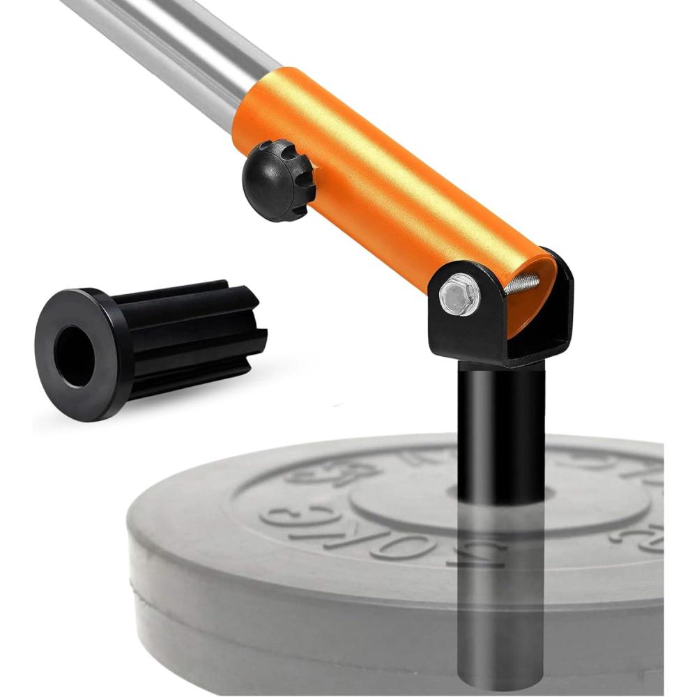Yes4All T-Bar Row Plate Post Insert Landmine Attachment – Fit 1″ & 2 Olympic Bars – Full 360° Swivel & Easy to Install(B.Orange T-bar Row Insert)