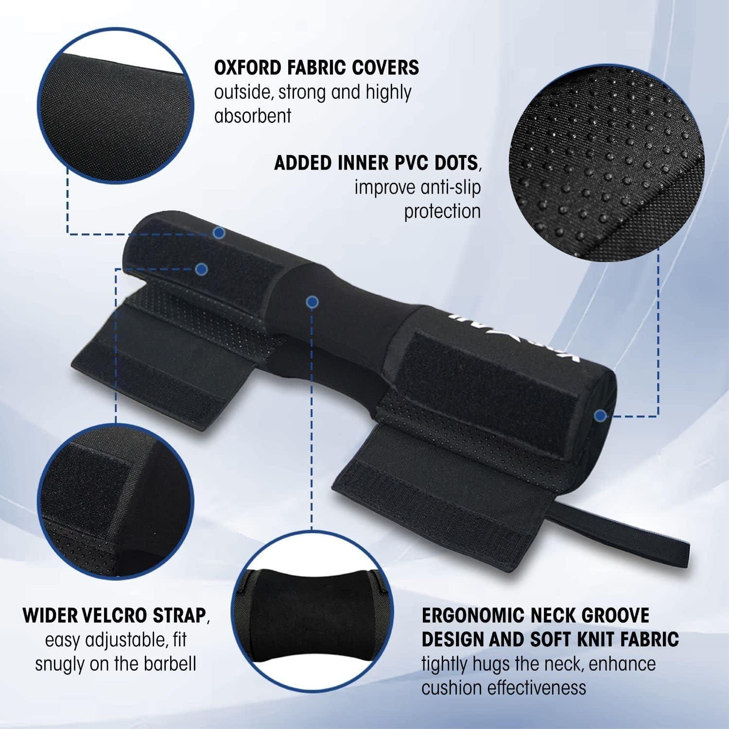 Yes4All Ergonomic Foam Bar Pad – Olympic Barbell Squat Pad – Neck Pad for Squats, Hip Thrusts – Weight Lifting Bar Pad
