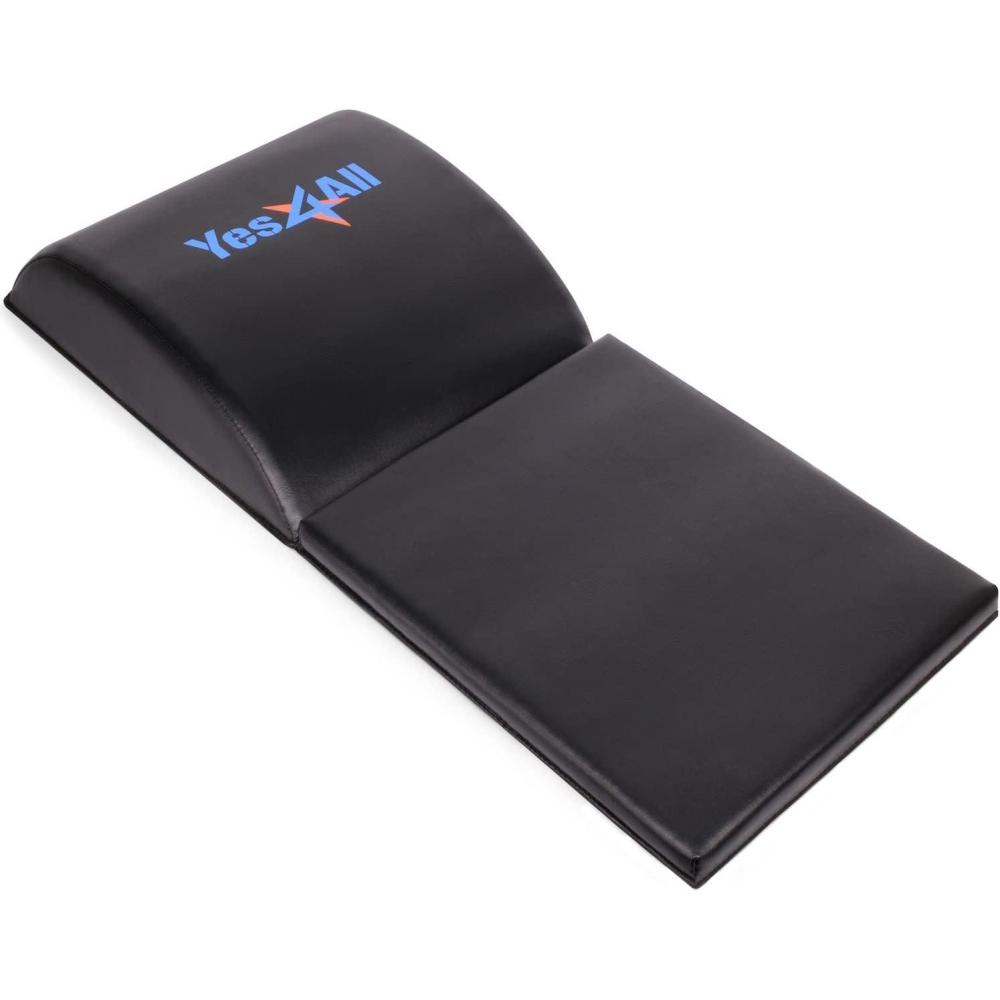 Yes4All Abdominal Exercise Pads, Foldable Ab Workout Equipment for Home Gym Core Training & Back Stretching, Sit Up Mat for Floor Exercises(B1. Black)
