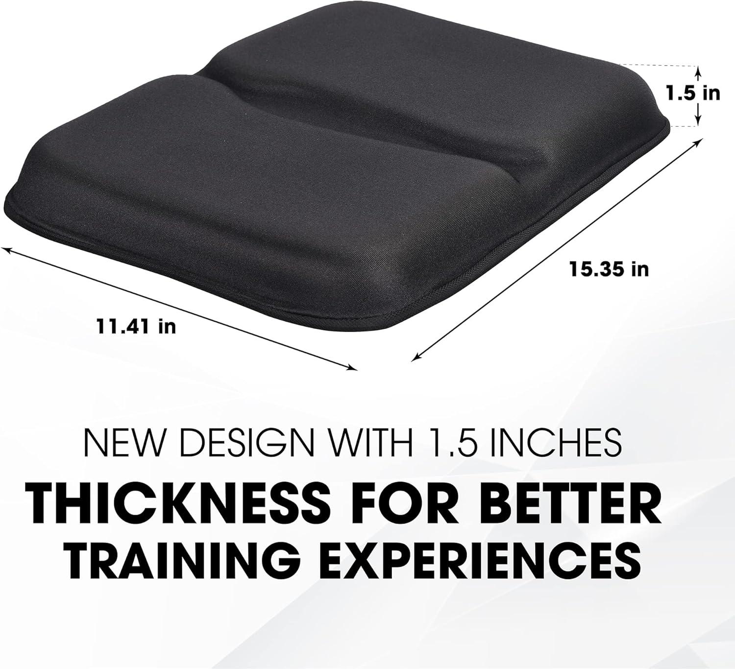 Yes4All Rowing Machine Seat Cushion Good with Non-Slip, Silicon Cooling Gel Seat Cover, Groove Design, Custom Fit Comfort, Black(A. Standard)