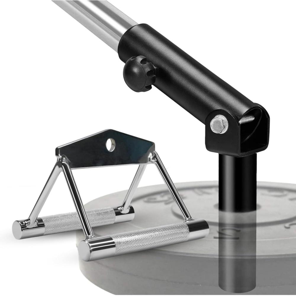 Yes4All T-Bar Row Plate Post Insert Landmine Attachment – Fit 1″ & 2 Olympic Bars – Full 360° Swivel & Easy to Install(D. Combo T-Bar Row Insert + Double D Handle)