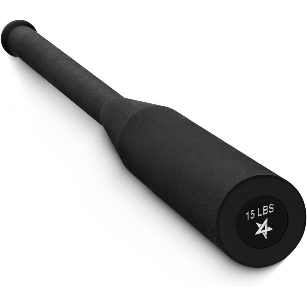 Yes4All Indian Clubs, Durable Steel Club for Training & Rotational Strength, Weighted Club for Grip, Forearm & Functional Exercise, Fitness Clubs Available in 5, 10, 15 LB & Combo Sets(15 lb)
