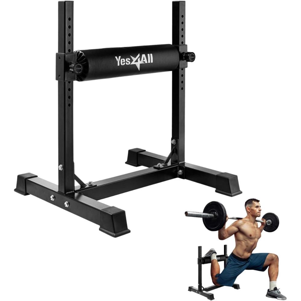 Yes4All Bulgarian Split Squat Stand – Single Leg Squat Roller & Bodyweight Training(A. Black)