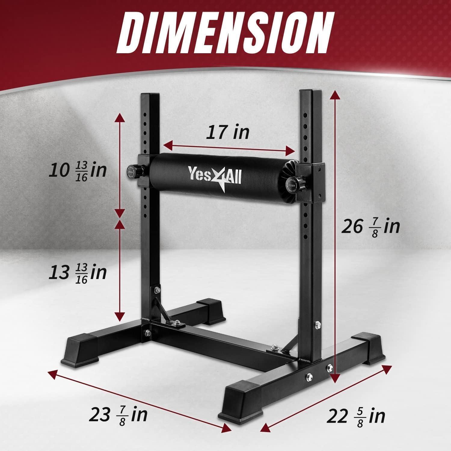 Yes4All Bulgarian Split Squat Stand – Single Leg Squat Roller & Bodyweight Training(A. Black)