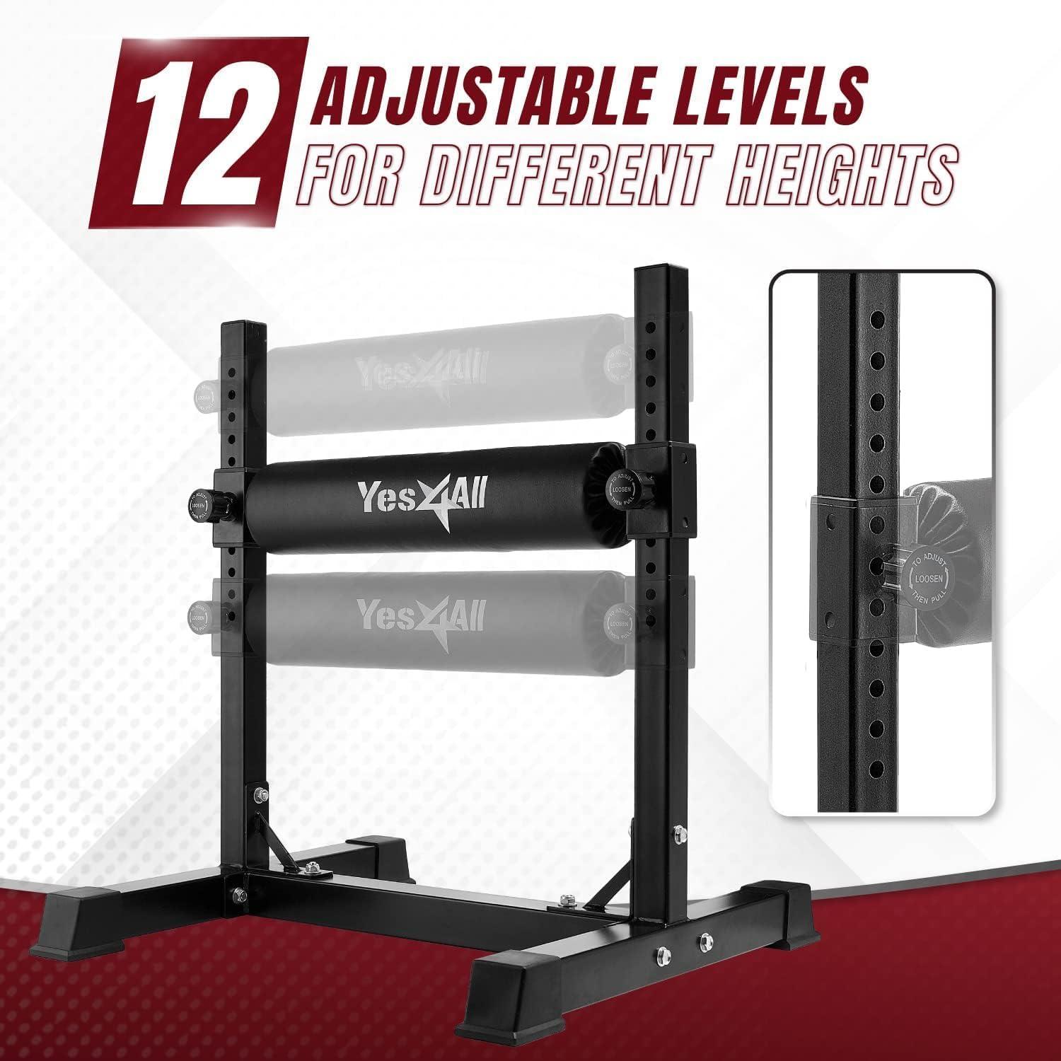 Yes4All Bulgarian Split Squat Stand – Single Leg Squat Roller & Bodyweight Training(A. Black)