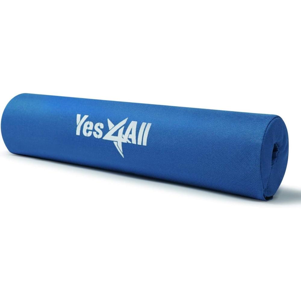 Yes4All Ergonomic Foam Bar Pad, Olympic Barbell Squat & Neck Pad for Squats, Hip Thrusts & Weight Lifting Bar(Blue)