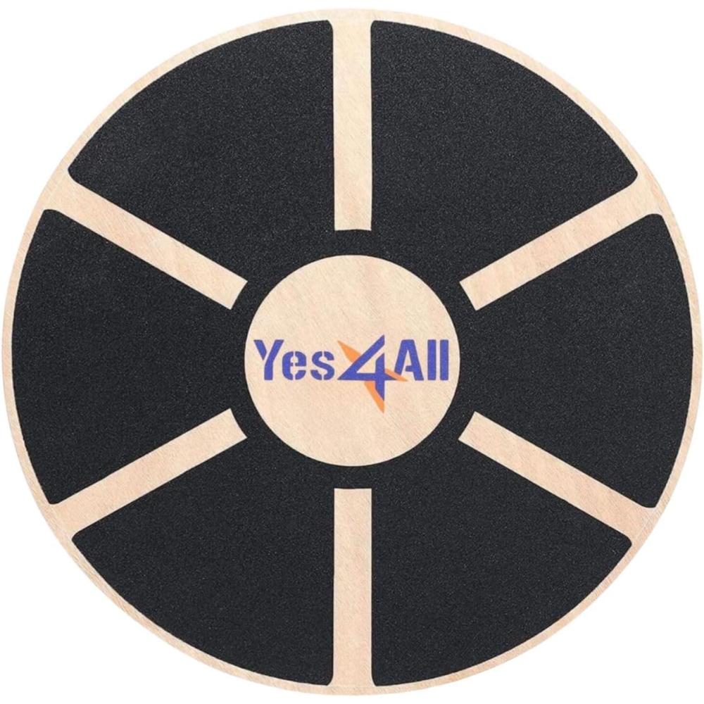 Yes4All 300lbs Wooden Wobble Board, 360-Degree Balance Board for Adults, Stylish Balance Trainer with Anti-Skid Texture