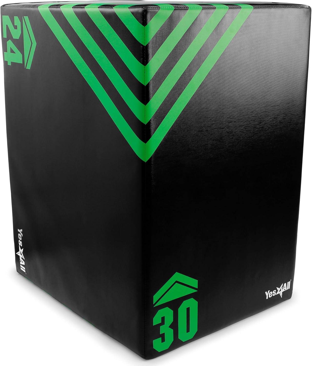 Yes4All 3 in 1 Foam Plyometric Jump Box for Training & Conditioning – Plyo Jump Box for Fitness Workout Exercise(A. 30″ x 24″ x 20″ – 16 lbs)