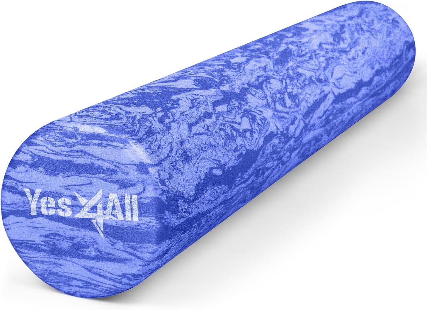 Yes4All EVA Firm Foam Roller for Back – Round Back Roller for Exercise, Yoga & Pilates 12/18/24/36 inch(N. Clematis Marbled)