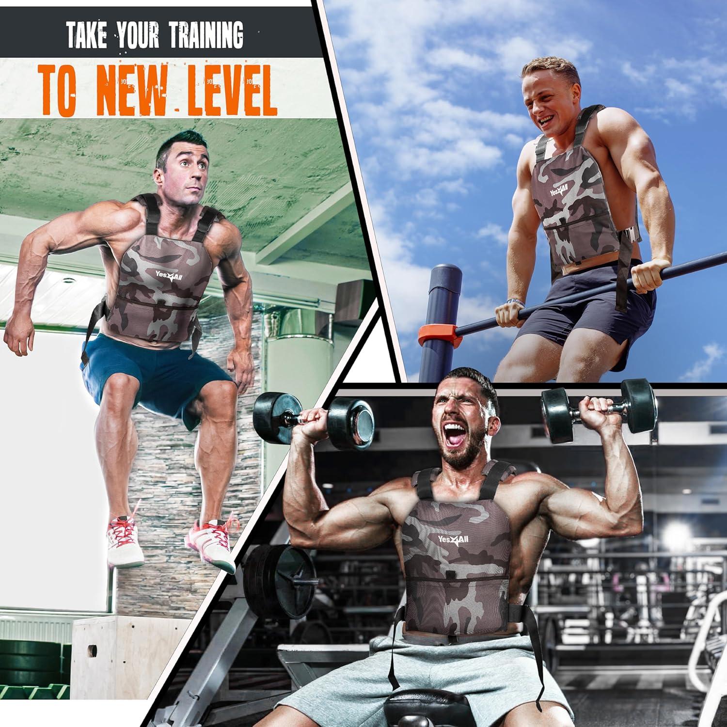 Yes4All Adjustable Weighted Vest 14-20Lbs for Men & Women, Strength Training Weight Vests, Weighted vest for Walking, Running