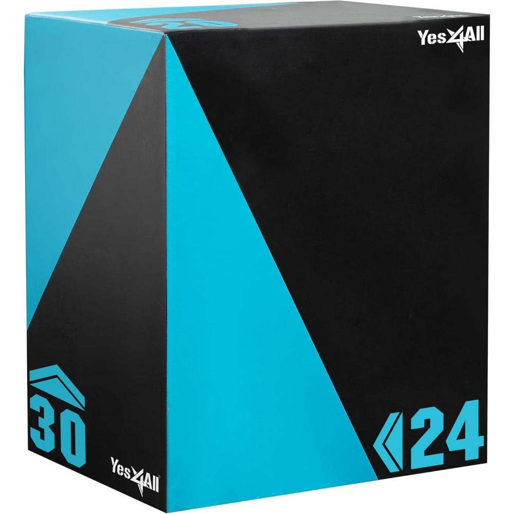 Yes4All 3 in 1 Foam Plyometric Jump Box for Training & Conditioning – Plyo Jump Box for Fitness Workout Exercise(B. 30″ x 24″ x 20″ – 64 LBS)