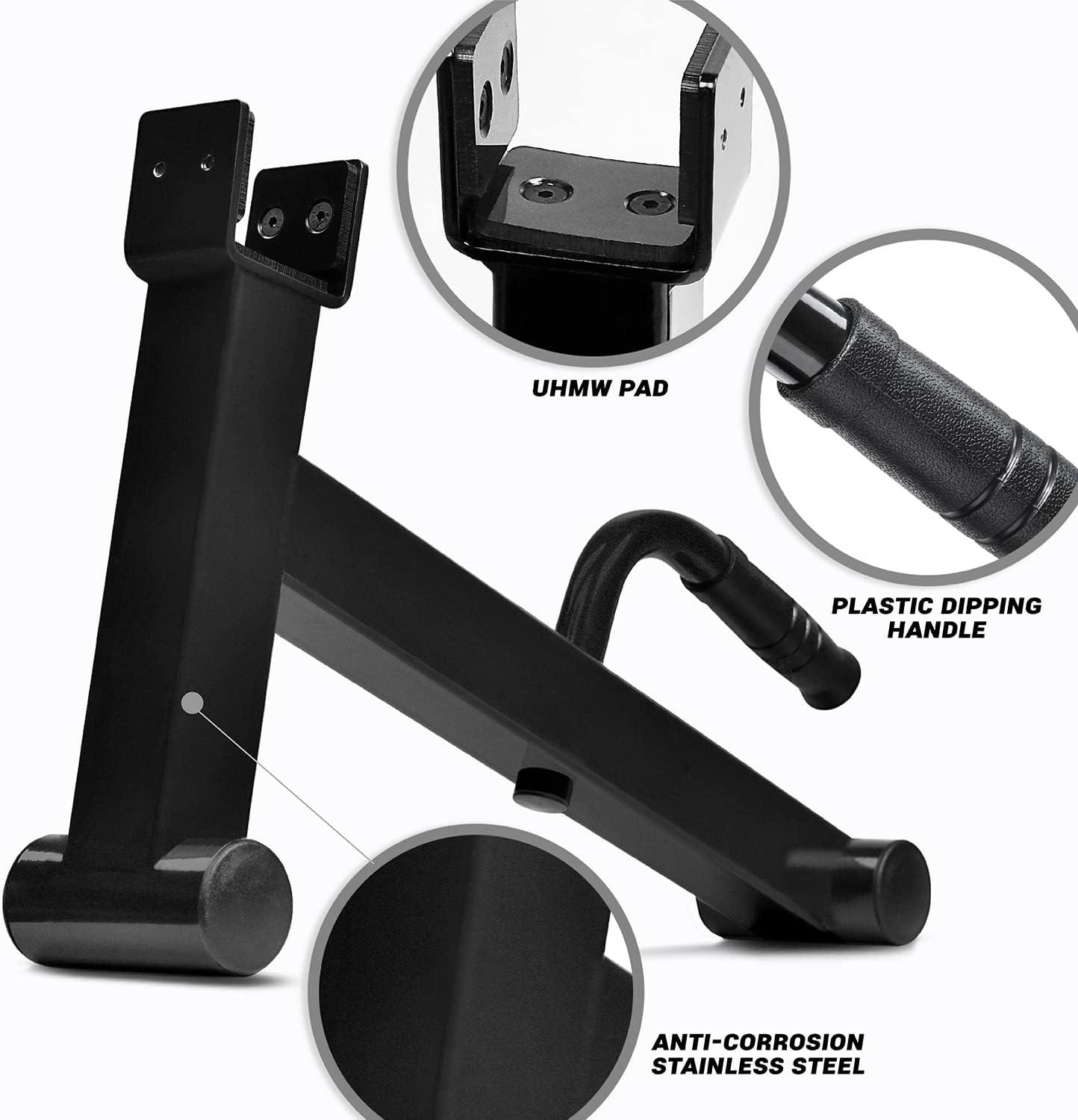 Yes4All Deadlift Jack/Barbell Stand – Holds 600lb Barbell Plates for Deadlift Exercise, Squat Wedge for Squat/Weight Training(Black)