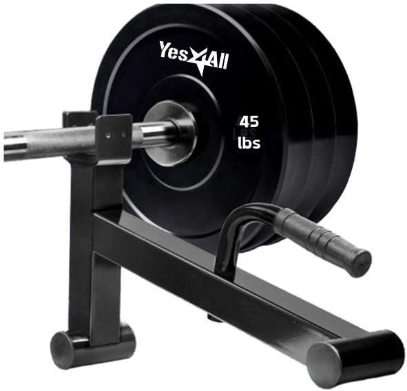 Yes4All Deadlift Jack/Barbell Stand – Holds 600lb Barbell Plates for Deadlift Exercise, Squat Wedge for Squat/Weight Training(Black)