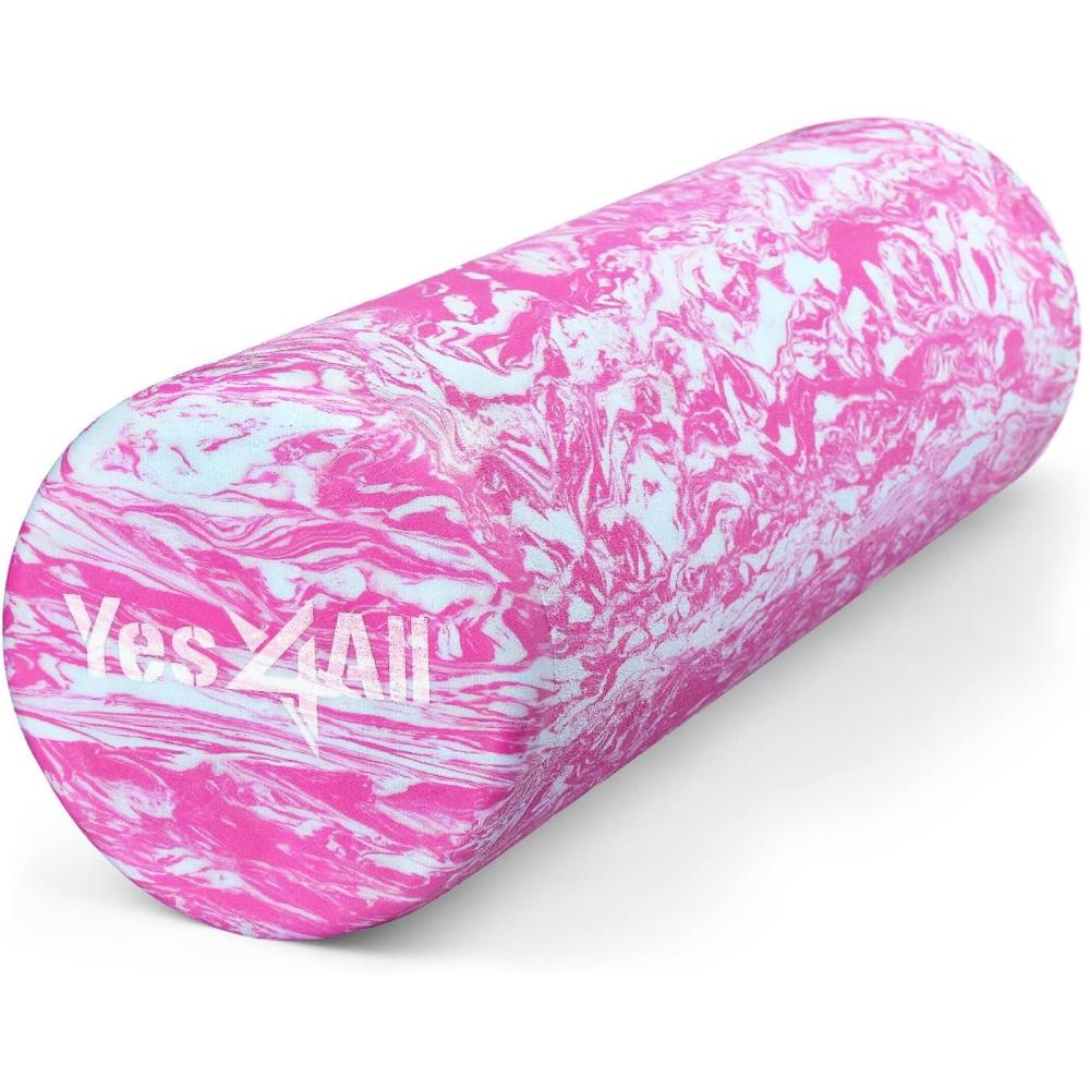 Yes4All EVA Firm Foam Roller for Back – Round Back Roller for Exercise, Yoga & Pilates 12/18/24/36 inch(U. Unicorn Marbled)