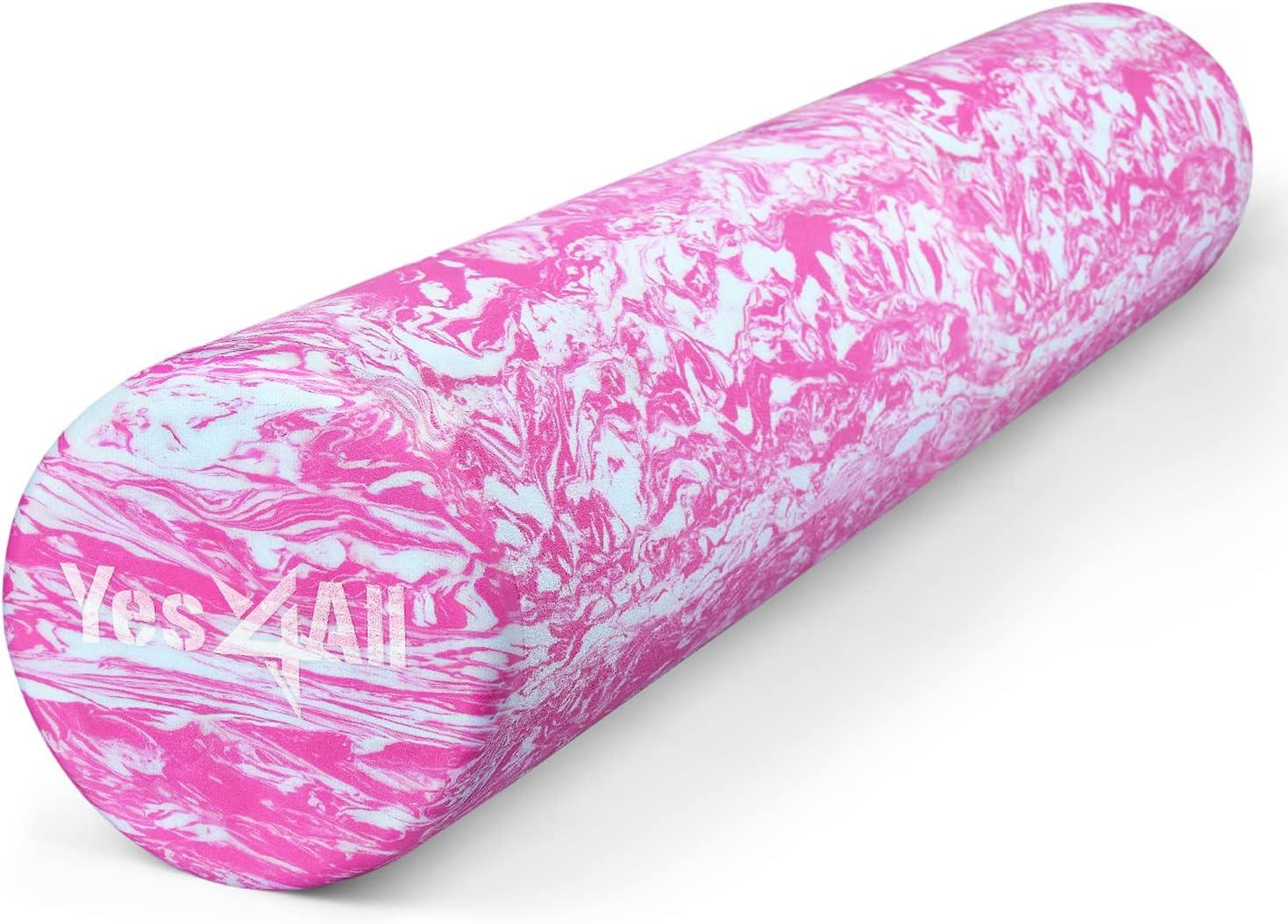 Yes4All EVA Firm Foam Roller for Back – Round Back Roller for Exercise, Yoga & Pilates 12/18/24/36 inch(U. Unicorn Marbled)