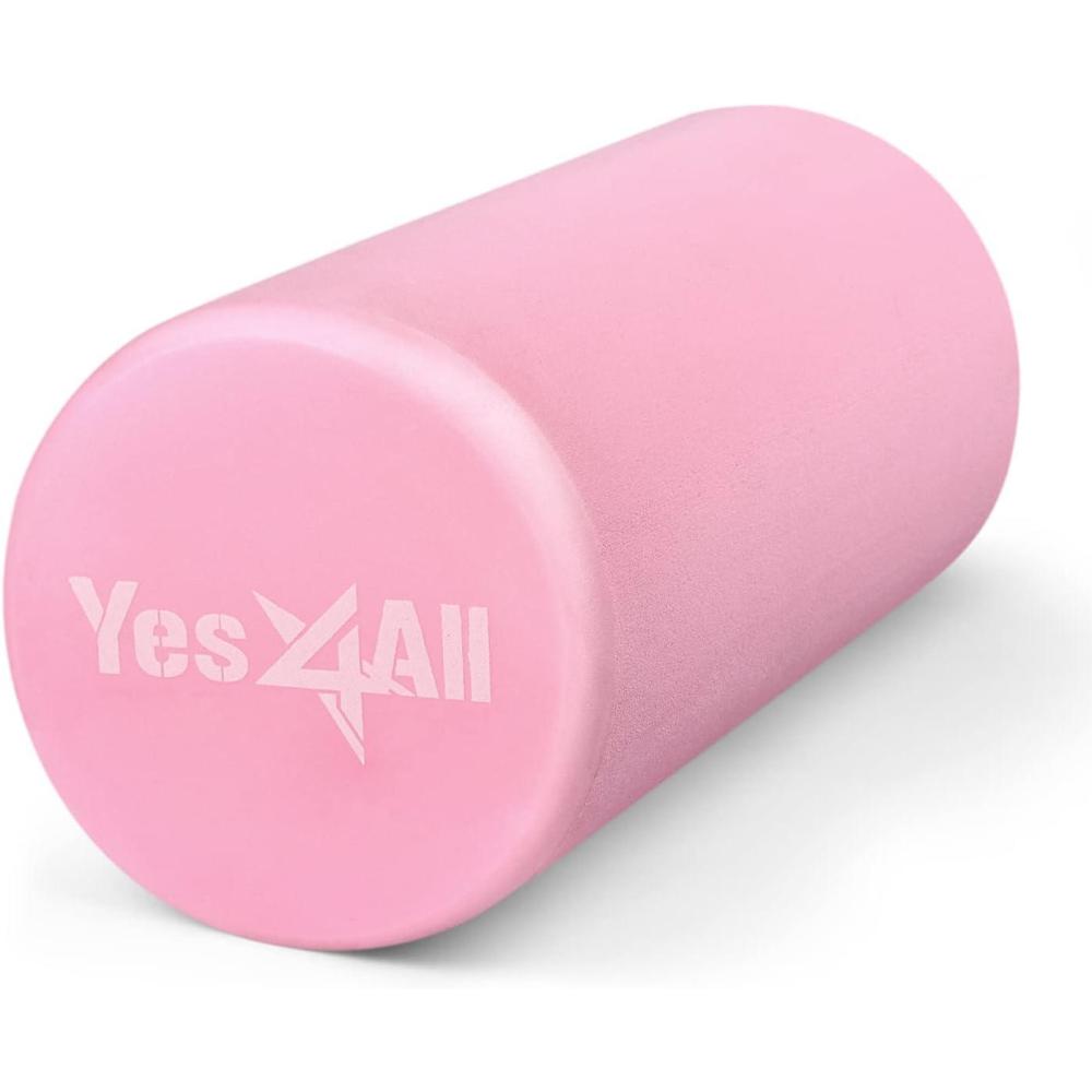 Yes4All EVA Firm Foam Roller for Back – Round Back Roller for Exercise, Yoga & Pilates 12/18/24/36 inch(B. Pink)