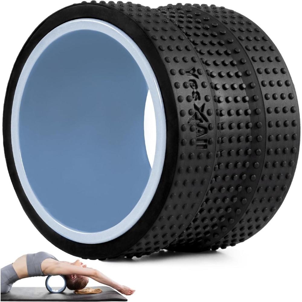 Yes4All Yoga Wheel Roller, 500 lb Capacity Back Cracker Roller for Comfort HIPS & Neck, Available in 6/10/12 Sizes(6 Inches – Blue)