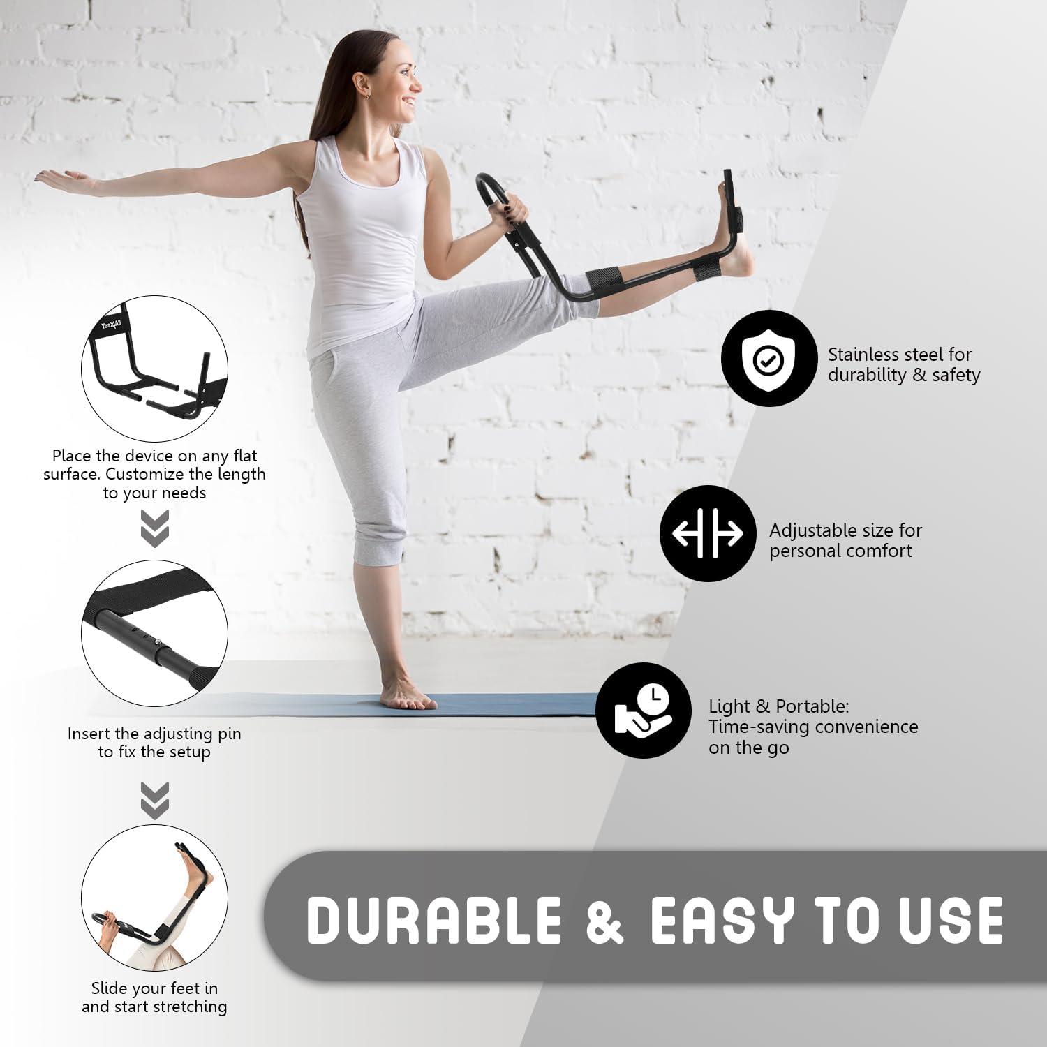Yes4All Original Hamstring Stretcher Device – Adjustable & Portable Hamstring & Calf Stretcher Reduces Pain & Provides Deep Knee Stretch