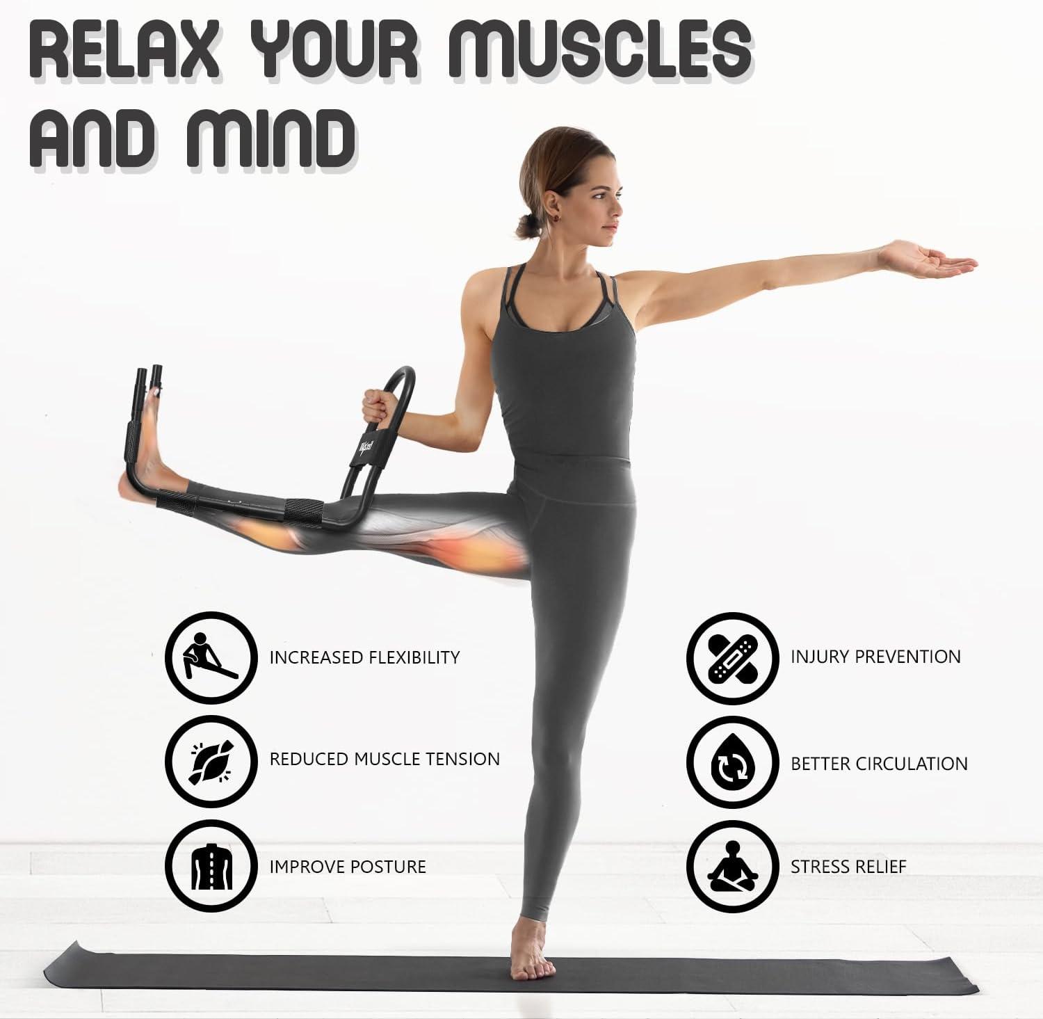 Yes4All Original Hamstring Stretcher Device – Adjustable & Portable Hamstring & Calf Stretcher Reduces Pain & Provides Deep Knee Stretch