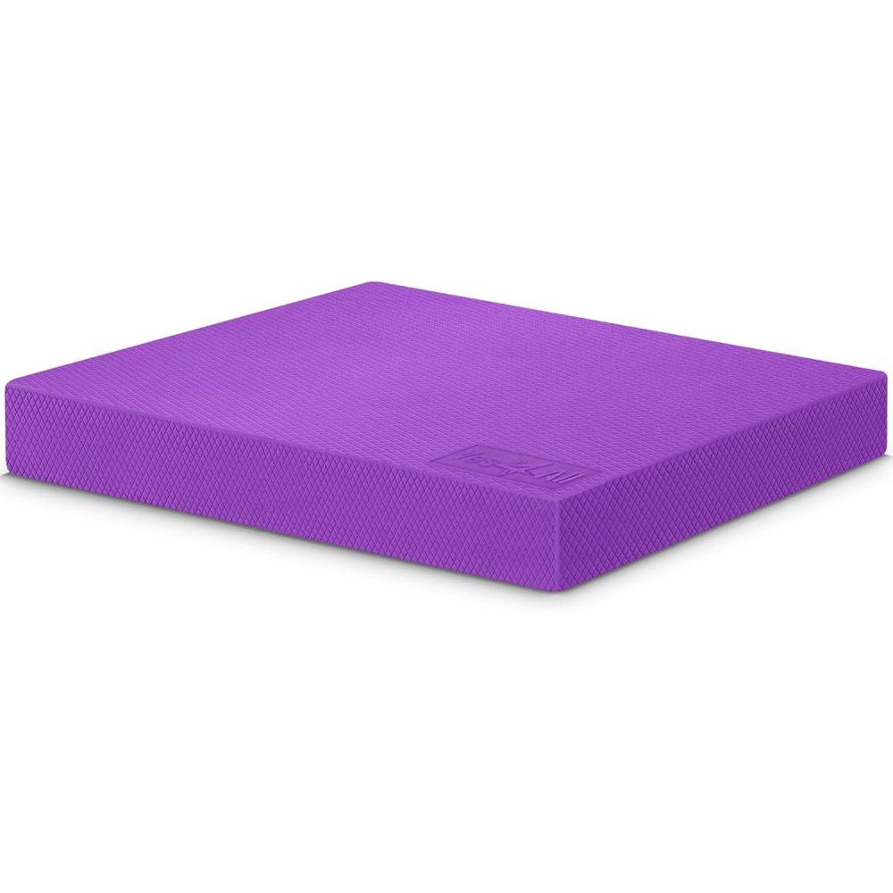 Yes4All Balance Pad, Nonslip TPE Foam Balance Pad with Upgraded Sizes – L, XL, XXL Balance Mat for Fitness, Yoga & Stability Training – Multicolor Options(D.Purple – L – (15 5″ x 13″ x 2″))