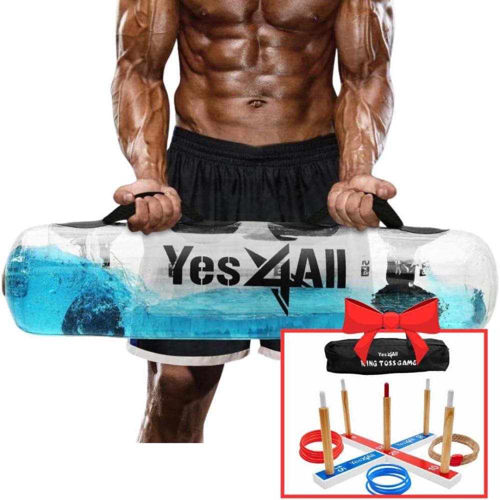 Yes4All Combo Adjustable Weighted Aqua Bag + Ring Toss Yard Game