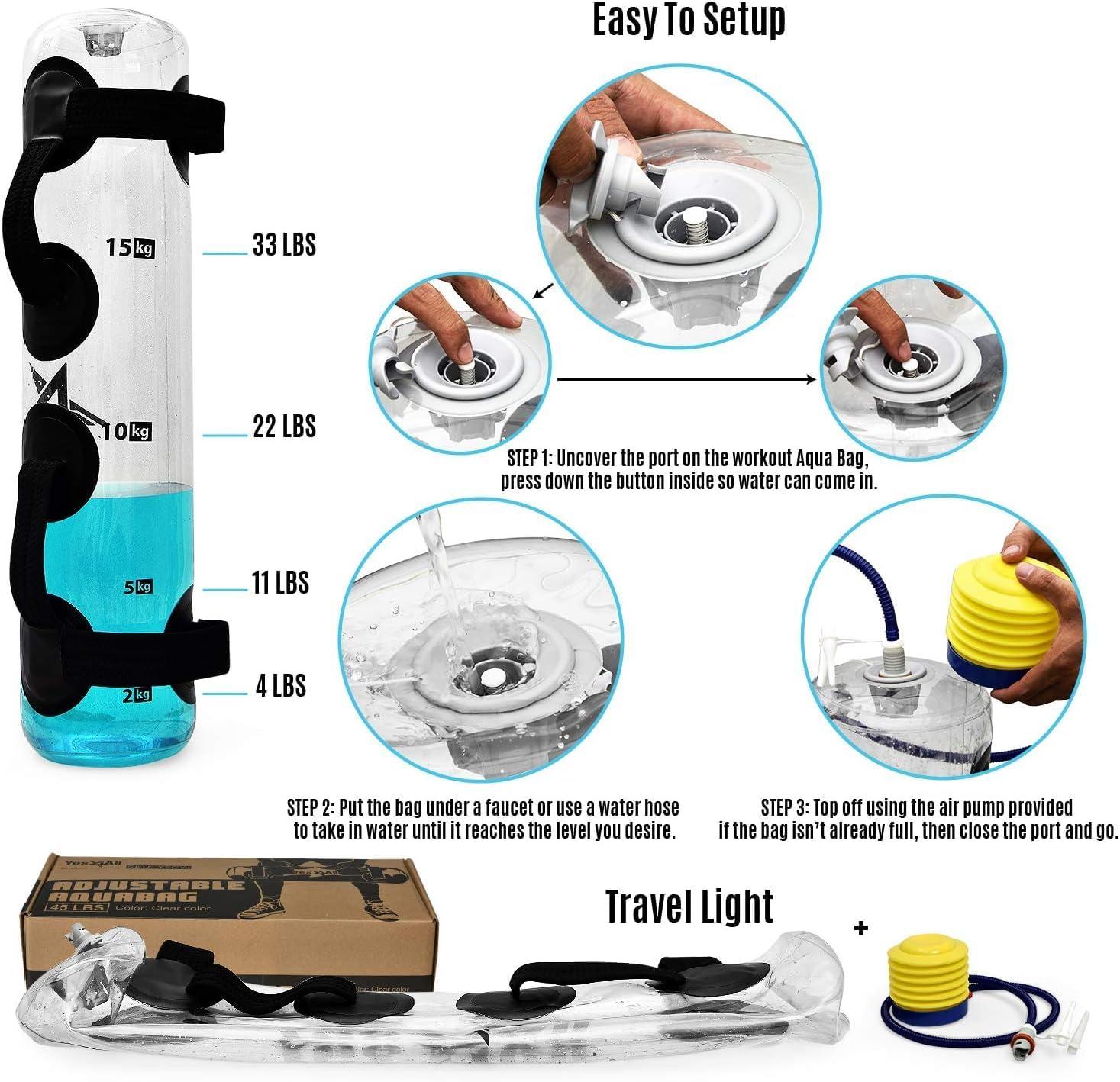 Yes4All Combo Adjustable Weighted Aqua Bag + Ring Toss Yard Game