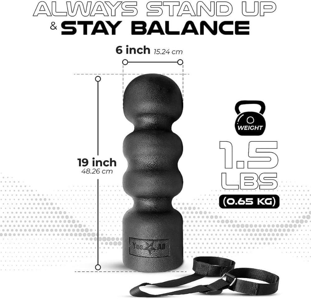 Yes4All Sandbags for Working Out, Unfilled Sand Bags for Weight Training with Handles, Combo Adjustable Workout Bag (50-125 LB) & Epp Wave Foam Roller