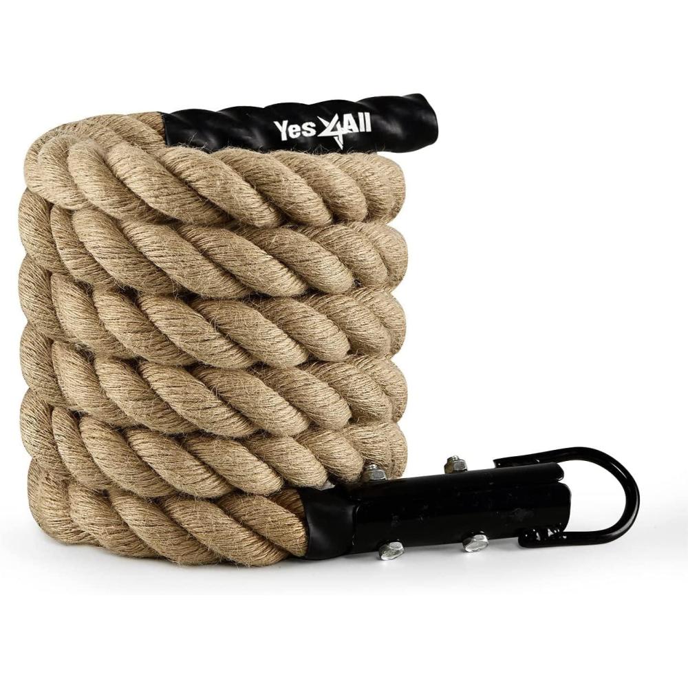 Yes4All Gym Climbing Rope for Fitness & Strength Training, Climbing Exercises & Home Workouts(B.Climbing Rope 15ft)