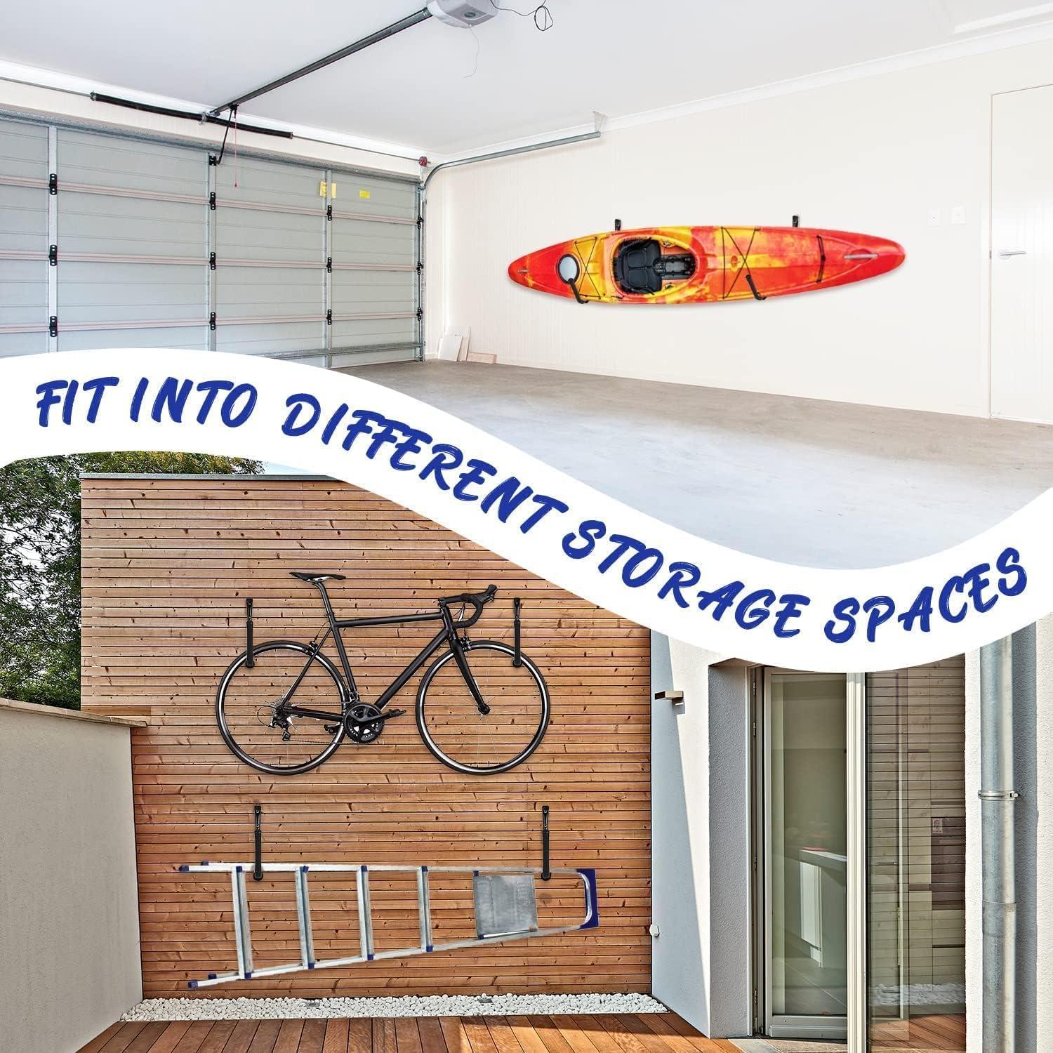 Yes4All Heavy Duty Surfboard, Kayak Wallmount Rack, Garage Storage Heavy Duty Hooks, Indoor and Outdoor Canoe, Bike Kayak Storage Hook