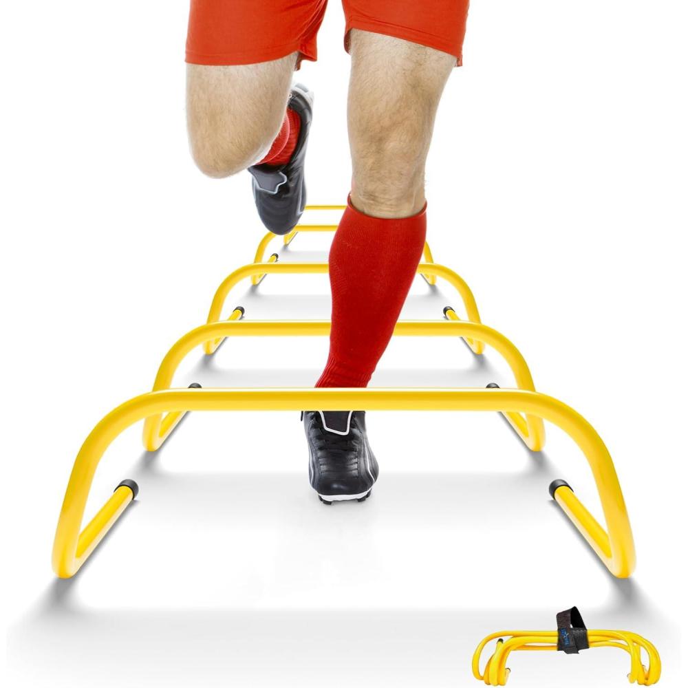 Yes4All Agility Speed Training Agility Hurdles for Athletes – 5 Pack – Speed and Agility Training Equipment for Soccer Basketball Football Hurdle Training(E. Set 5 Hurdles Yellow)