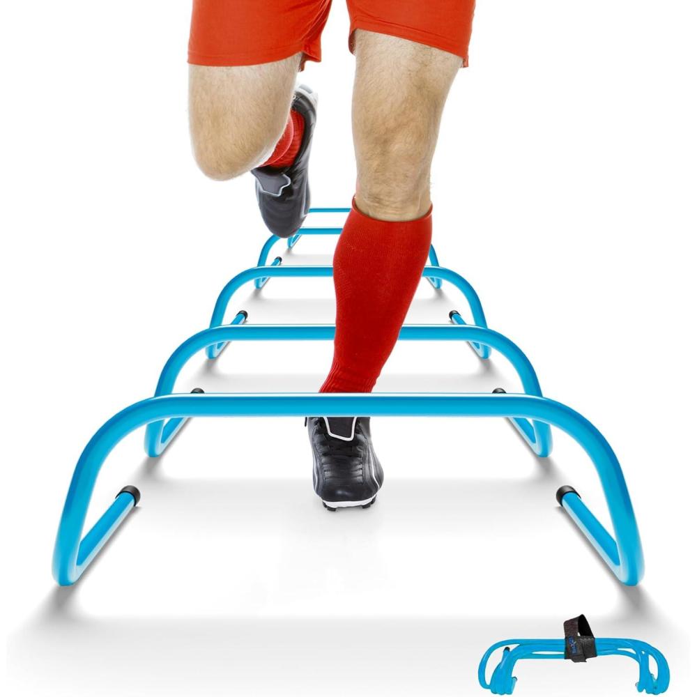 Yes4All Agility Speed Training Agility Hurdles for Athletes – 5 Pack – Speed and Agility Training Equipment for Soccer Basketball Football Hurdle Training(D. Set 5 Hurdles Blue)