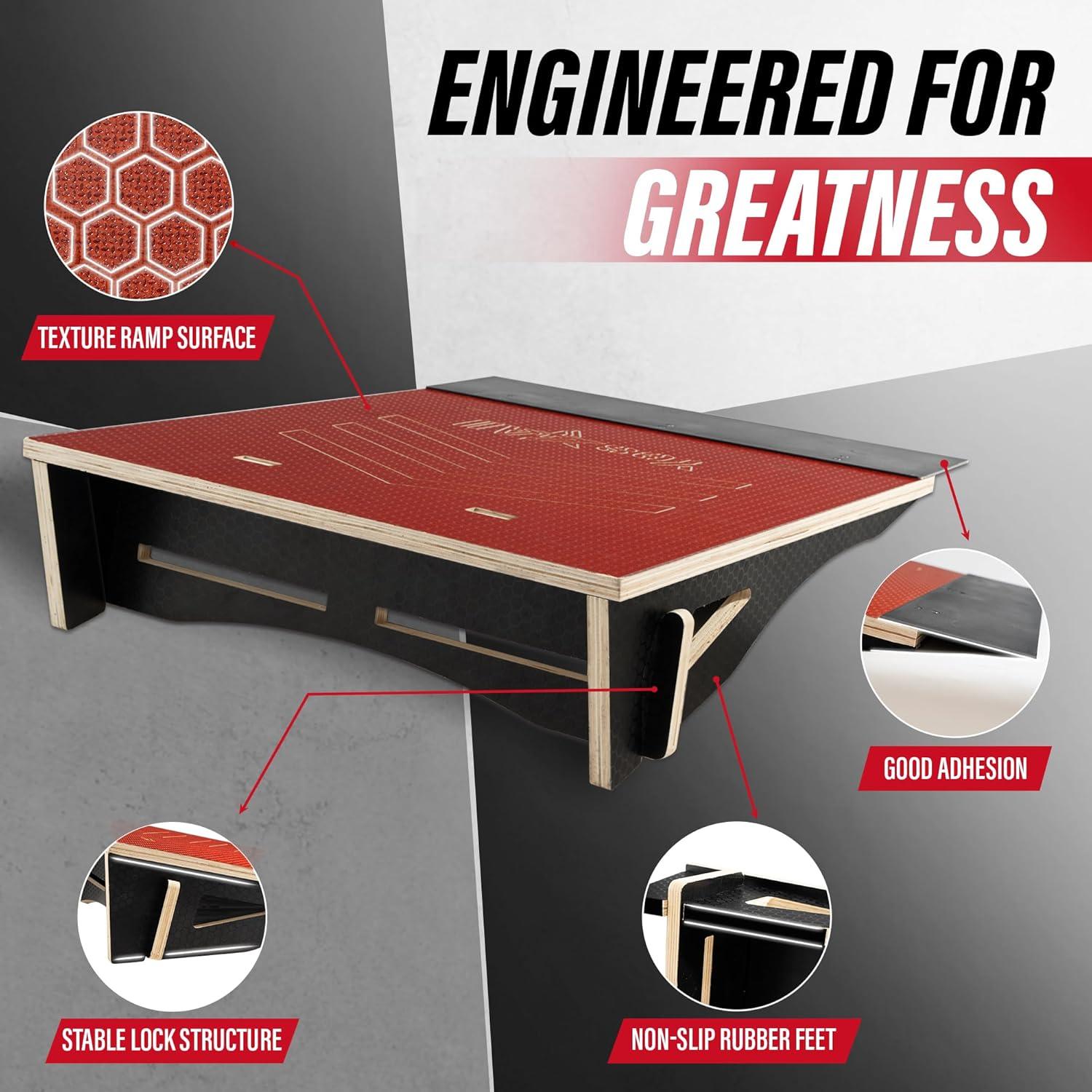 Yes4All Single-Piece Skateboard Ramp, Bike Ramp, Skate Ramp – Design for Beginners, More Durable, Safe, Capacity 220Lbs(A. Skateboard Ramp Rack)
