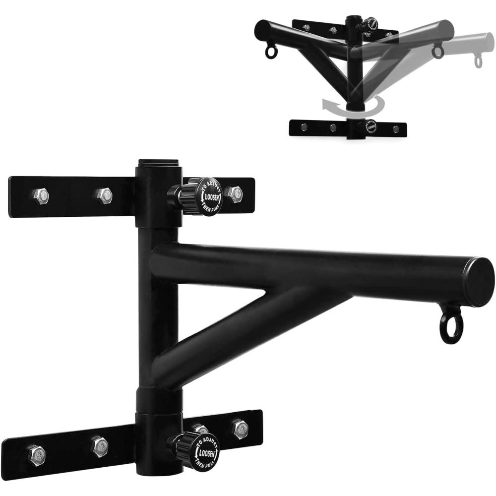 Yes4All Heavy Bag Hanger Wall Mount Punching Bag Hanger, Adjustable Heavy Duty Boxing Bag Bracket for Home Gym Indoor Outdoor(B. Wall Mounted Heavy Bag Hanger 2nd Gen)