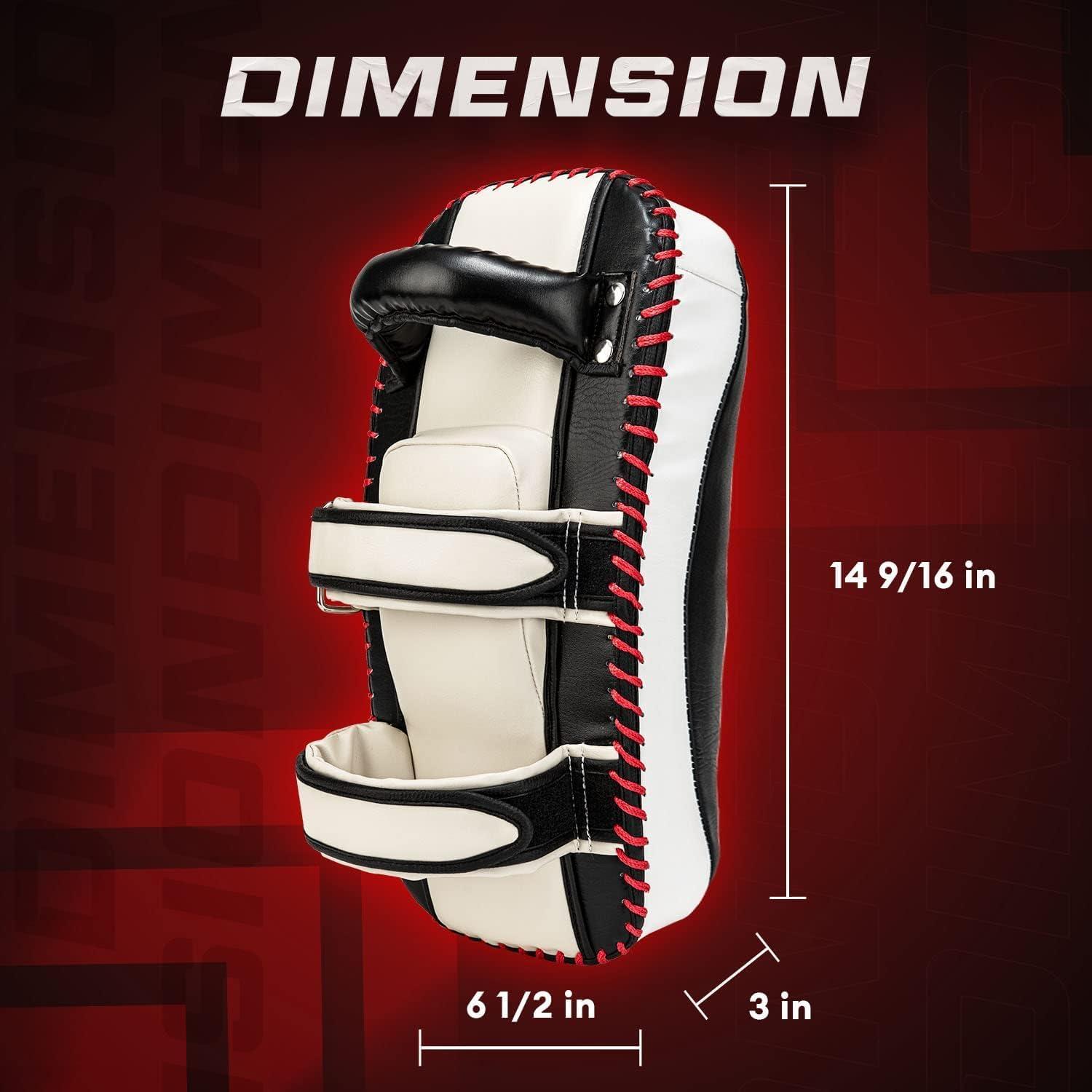 Yes4All Thick Boxing Strike Curved Thai Pad MMA Strike Kick Shield, Coaching Padding for Sparring for Kickboxing & Self Defense – Sold in Pairs