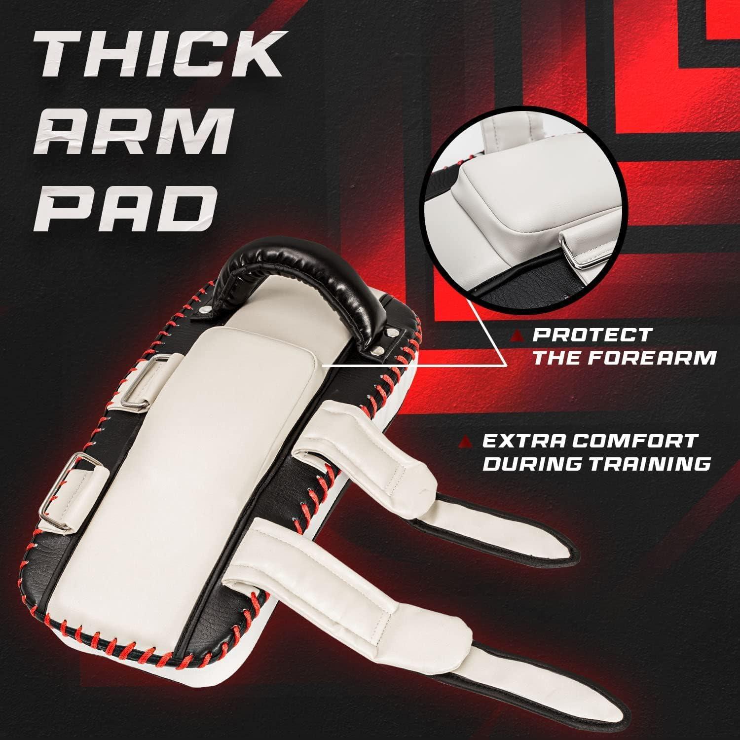 Yes4All Thick Boxing Strike Curved Thai Pad MMA Strike Kick Shield, Coaching Padding for Sparring for Kickboxing & Self Defense – Sold in Pairs